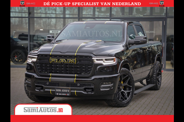 Dodge Ram 1500 Limited Night High Output 540HP 706Nm | Massage + Full Option | De Meest Luxe en Volle Pick-Up in zijn Klasse | Comfortabele Dubbele Cabine met Royale 5 Zitplaatsen | BPM vrij | Nu Leverbaar uit Voorraad | Voorraad Nr 2337 - 7694