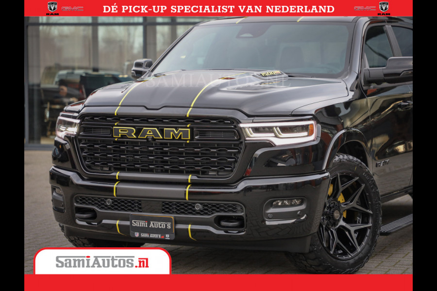 Dodge Ram 1500 Limited Night High Output 540HP 706Nm | Massage + Full Option | De Meest Luxe en Volle Pick-Up in zijn Klasse | Comfortabele Dubbele Cabine met Royale 5 Zitplaatsen | BPM vrij | Nu Leverbaar uit Voorraad | Voorraad Nr 2337 - 7694