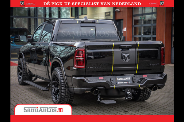 Dodge Ram 1500 Limited Night High Output 540HP 706Nm | Massage + Full Option | De Meest Luxe en Volle Pick-Up in zijn Klasse | Comfortabele Dubbele Cabine met Royale 5 Zitplaatsen | BPM vrij | Nu Leverbaar uit Voorraad | Voorraad Nr 2337 - 7694
