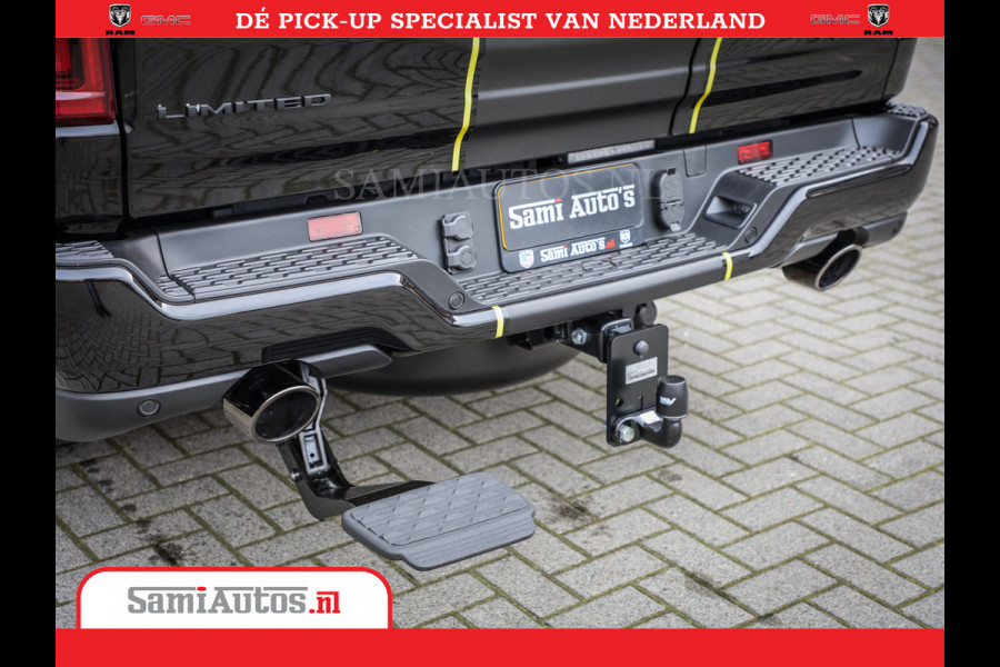 Dodge Ram 1500 Limited Night High Output 540HP 706Nm | Massage + Full Option | De Meest Luxe en Volle Pick-Up in zijn Klasse | Comfortabele Dubbele Cabine met Royale 5 Zitplaatsen | BPM vrij | Nu Leverbaar uit Voorraad | Voorraad Nr 2337 - 7694