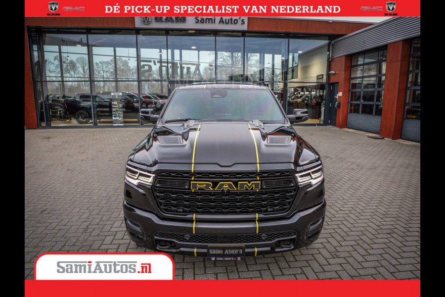 Dodge Ram 1500 Limited Night High Output 540HP 706Nm | Massage + Full Option | De Meest Luxe en Volle Pick-Up in zijn Klasse | Comfortabele Dubbele Cabine met Royale 5 Zitplaatsen | BPM vrij | Nu Leverbaar uit Voorraad | Voorraad Nr 2337 - 7694