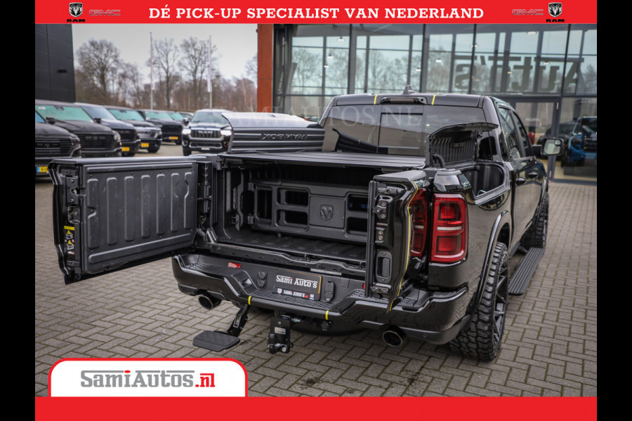 Dodge Ram 1500 Limited Night High Output 540HP 706Nm | Massage + Full Option | De Meest Luxe en Volle Pick-Up in zijn Klasse | Comfortabele Dubbele Cabine met Royale 5 Zitplaatsen | BPM vrij | Nu Leverbaar uit Voorraad | Voorraad Nr 2337 - 7694