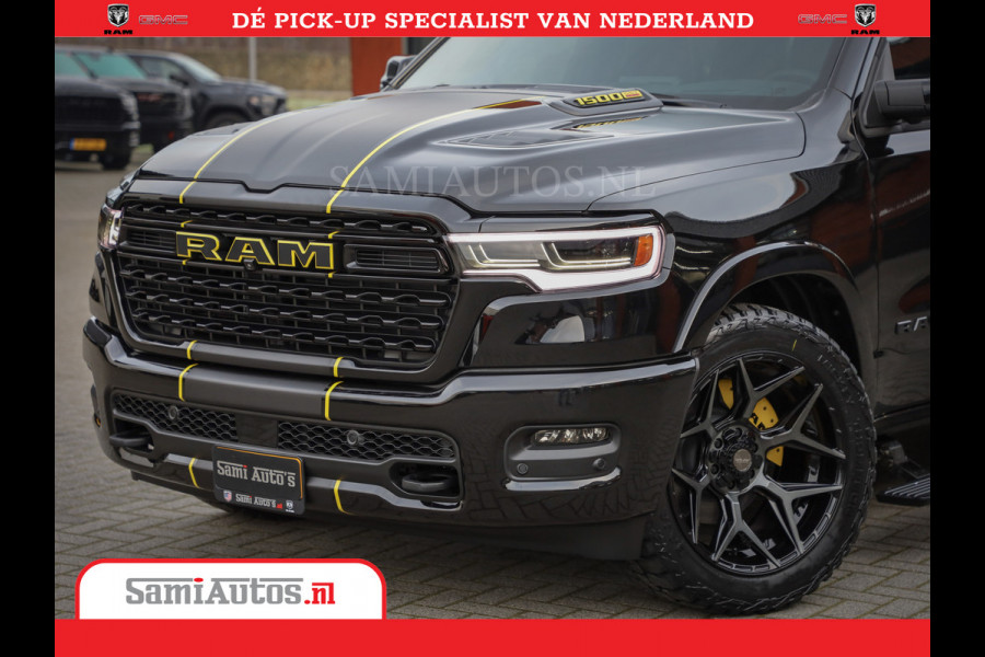 Dodge Ram 1500 Limited Night High Output 540HP 706Nm | Massage + Full Option | De Meest Luxe en Volle Pick-Up in zijn Klasse | Comfortabele Dubbele Cabine met Royale 5 Zitplaatsen | BPM vrij | Nu Leverbaar uit Voorraad | Voorraad Nr 2337 - 7694