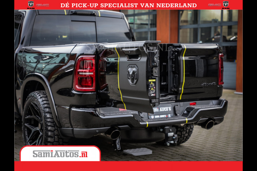 Dodge Ram 1500 Limited Night High Output 540HP 706Nm | Massage + Full Option | De Meest Luxe en Volle Pick-Up in zijn Klasse | Comfortabele Dubbele Cabine met Royale 5 Zitplaatsen | BPM vrij | Nu Leverbaar uit Voorraad | Voorraad Nr 2337 - 7694