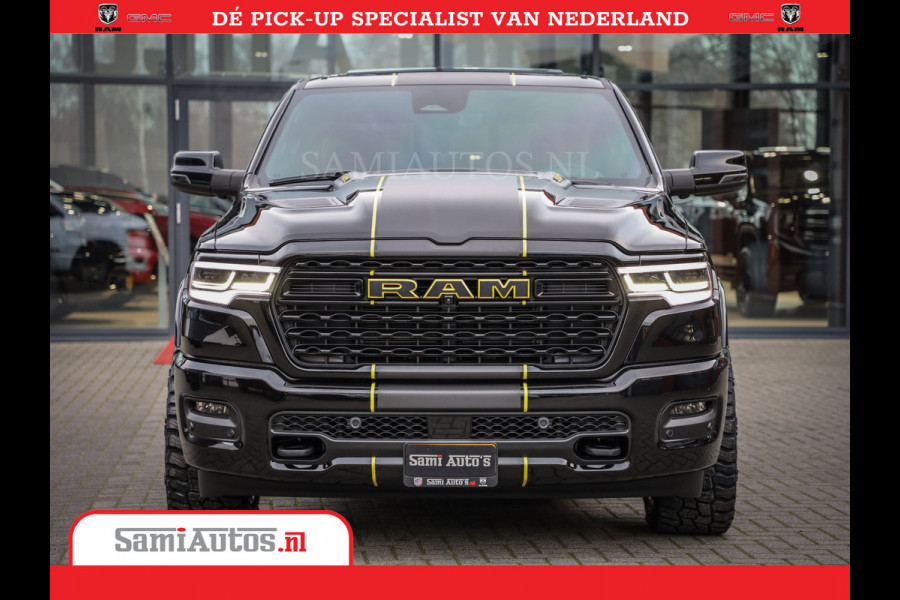 Dodge Ram 1500 Limited Night High Output 540HP 706Nm | Massage + Full Option | De Meest Luxe en Volle Pick-Up in zijn Klasse | Comfortabele Dubbele Cabine met Royale 5 Zitplaatsen | BPM vrij | Nu Leverbaar uit Voorraad | Voorraad Nr 2337 - 7694