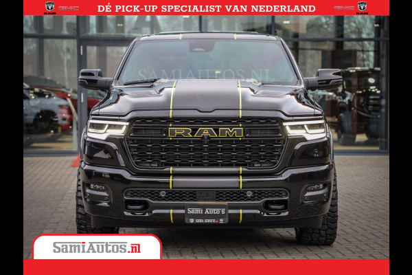 Dodge Ram 1500 Limited Night High Output 540HP 706Nm | Massage + Full Option | De Meest Luxe en Volle Pick-Up in zijn Klasse | Comfortabele Dubbele Cabine met Royale 5 Zitplaatsen | BPM vrij | Nu Leverbaar uit Voorraad | Voorraad Nr 2337 - 7694