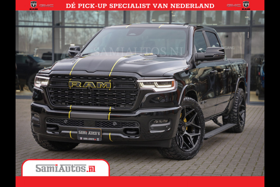 Dodge Ram 1500 Limited Night High Output 540HP 706Nm | Massage + Full Option | De Meest Luxe en Volle Pick-Up in zijn Klasse | Comfortabele Dubbele Cabine met Royale 5 Zitplaatsen | BPM vrij | Nu Leverbaar uit Voorraad | Voorraad Nr 2337 - 7694