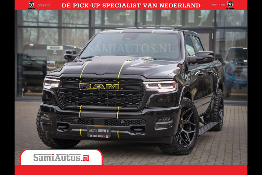Dodge Ram 1500 Limited Night High Output 540HP 706Nm | Massage + Full Option | De Meest Luxe en Volle Pick-Up in zijn Klasse | Comfortabele Dubbele Cabine met Royale 5 Zitplaatsen | BPM vrij | Nu Leverbaar uit Voorraad | Voorraad Nr 2337 - 7694