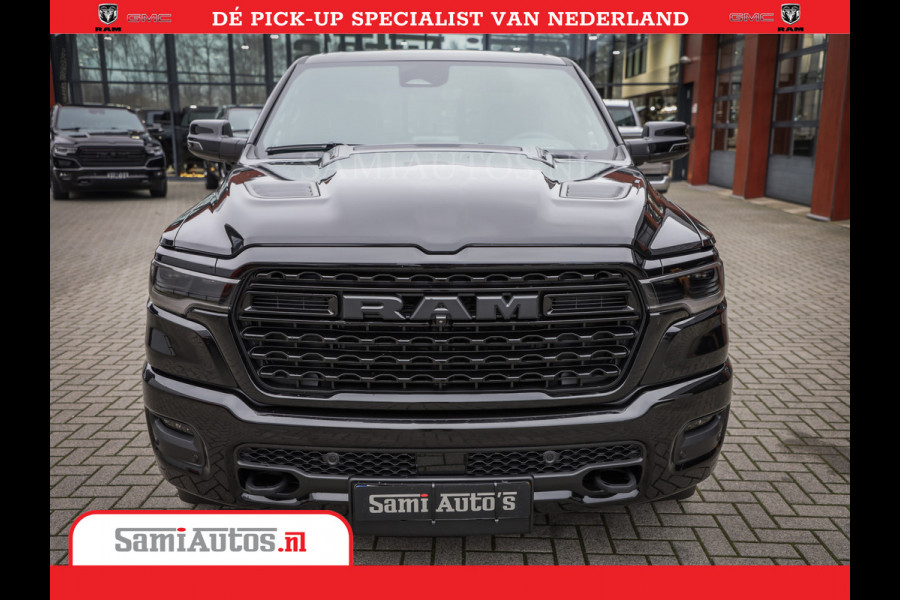 Dodge Ram 1500 Limited Night High Output 540HP 706Nm | Massage + Full Option | De Meest Luxe en Volle Pick-Up in zijn Klasse | Comfortabele Dubbele Cabine met Royale 5 Zitplaatsen | BPM vrij | Nu Leverbaar uit Voorraad | Voorraad Nr 2354 - 3380