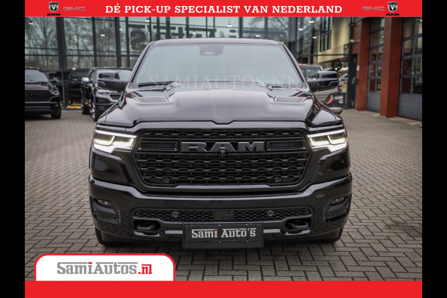 Dodge Ram 1500 Limited Night High Output 540HP 706Nm | Massage + Full Option | De Meest Luxe en Volle Pick-Up in zijn Klasse | Comfortabele Dubbele Cabine met Royale 5 Zitplaatsen | BPM vrij | Nu Leverbaar uit Voorraad | Voorraad Nr 2354 - 3380