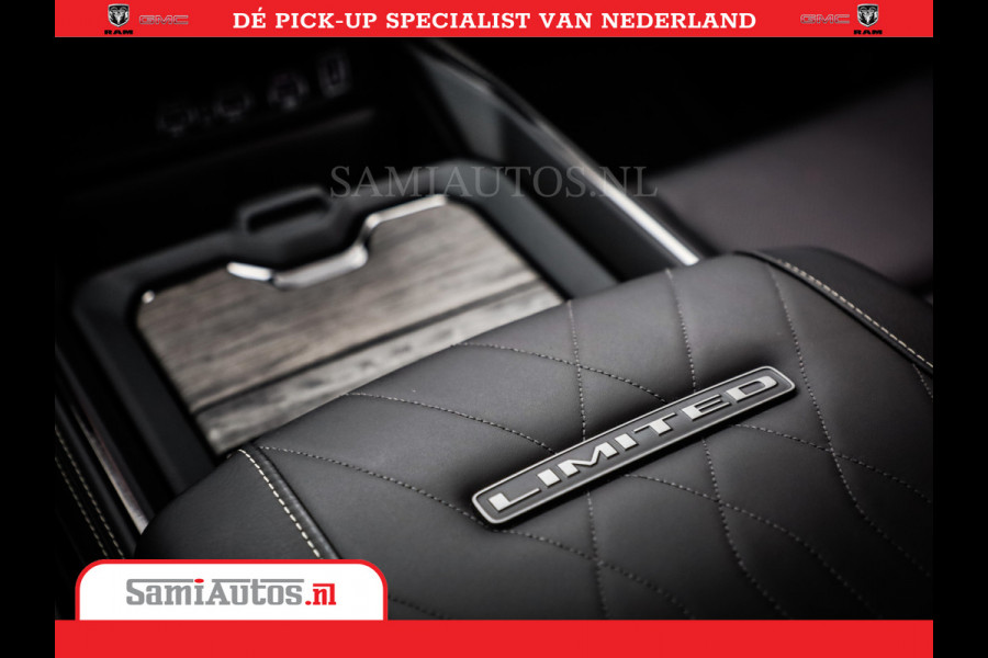 Dodge Ram 1500 Limited Night High Output 540HP 706Nm | Massage + Full Option | De Meest Luxe en Volle Pick-Up in zijn Klasse | Comfortabele Dubbele Cabine met Royale 5 Zitplaatsen | BPM vrij | Nu Leverbaar uit Voorraad | Voorraad Nr 2354 - 3380