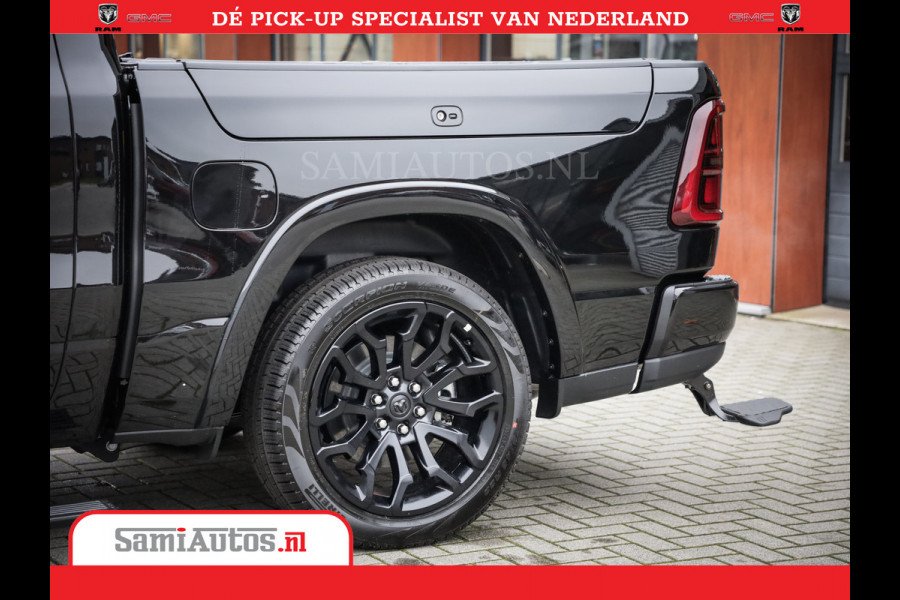 Dodge Ram 1500 Limited Night High Output 540HP 706Nm | Massage + Full Option | De Meest Luxe en Volle Pick-Up in zijn Klasse | Comfortabele Dubbele Cabine met Royale 5 Zitplaatsen | BPM vrij | Nu Leverbaar uit Voorraad | Voorraad Nr 2354 - 3380