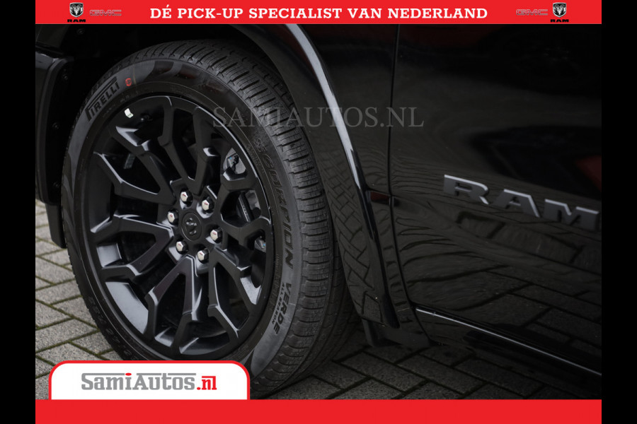 Dodge Ram 1500 Limited Night High Output 540HP 706Nm | Massage + Full Option | De Meest Luxe en Volle Pick-Up in zijn Klasse | Comfortabele Dubbele Cabine met Royale 5 Zitplaatsen | BPM vrij | Nu Leverbaar uit Voorraad | Voorraad Nr 2354 - 3380