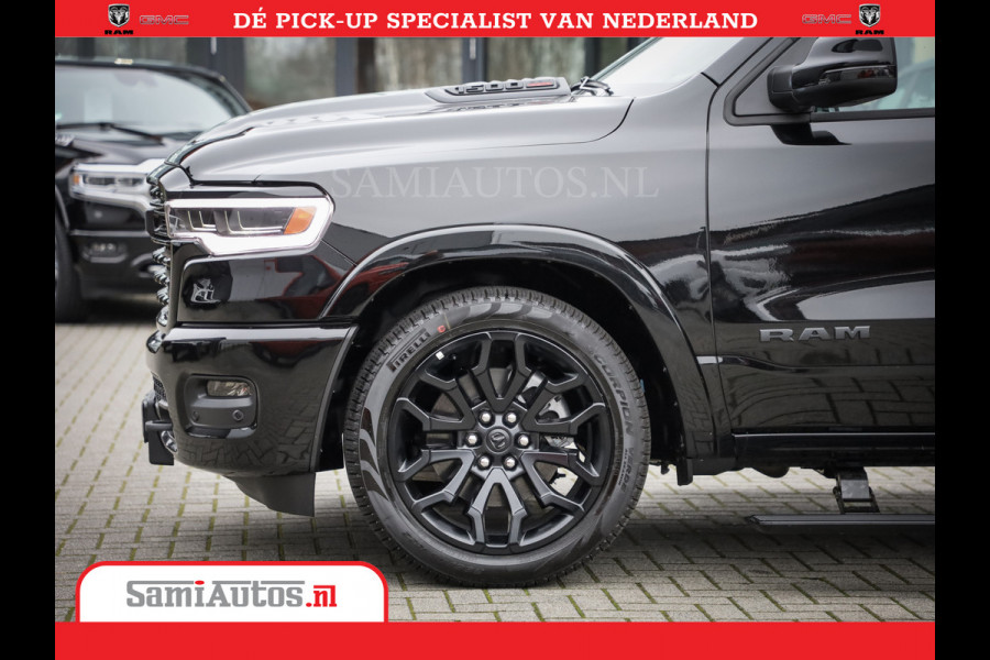 Dodge Ram 1500 Limited Night High Output 540HP 706Nm | Massage + Full Option | De Meest Luxe en Volle Pick-Up in zijn Klasse | Comfortabele Dubbele Cabine met Royale 5 Zitplaatsen | BPM vrij | Nu Leverbaar uit Voorraad | Voorraad Nr 2354 - 3380
