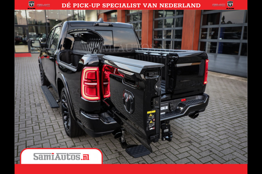 Dodge Ram 1500 Limited Night High Output 540HP 706Nm | Massage + Full Option | De Meest Luxe en Volle Pick-Up in zijn Klasse | Comfortabele Dubbele Cabine met Royale 5 Zitplaatsen | BPM vrij | Nu Leverbaar uit Voorraad | Voorraad Nr 2354 - 3380