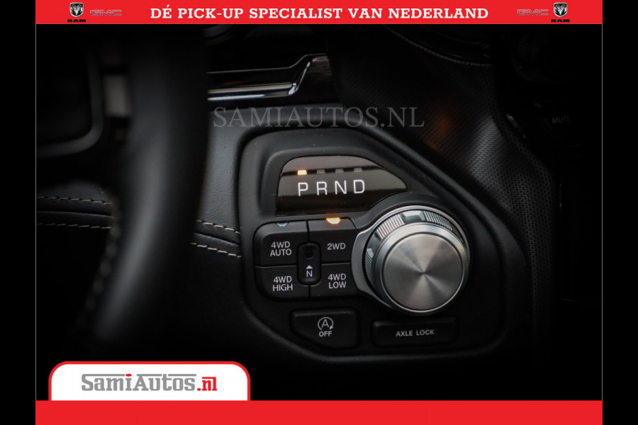 Dodge Ram 1500 Limited Night High Output 540HP 706Nm | Massage + Full Option | De Meest Luxe en Volle Pick-Up in zijn Klasse | Comfortabele Dubbele Cabine met Royale 5 Zitplaatsen | BPM vrij | Nu Leverbaar uit Voorraad | Voorraad Nr 2354 - 3380