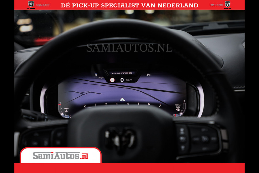 Dodge Ram 1500 Limited Night High Output 540HP 706Nm | Massage + Full Option | De Meest Luxe en Volle Pick-Up in zijn Klasse | Comfortabele Dubbele Cabine met Royale 5 Zitplaatsen | BPM vrij | Nu Leverbaar uit Voorraad | Voorraad Nr 2354 - 3380