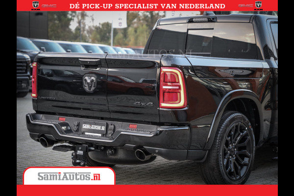 Dodge Ram 1500 Limited Night High Output 540HP 706Nm | Massage + Full Option | De Meest Luxe en Volle Pick-Up in zijn Klasse | Comfortabele Dubbele Cabine met Royale 5 Zitplaatsen | BPM vrij | Nu Leverbaar uit Voorraad | Voorraad Nr 2354 - 3380