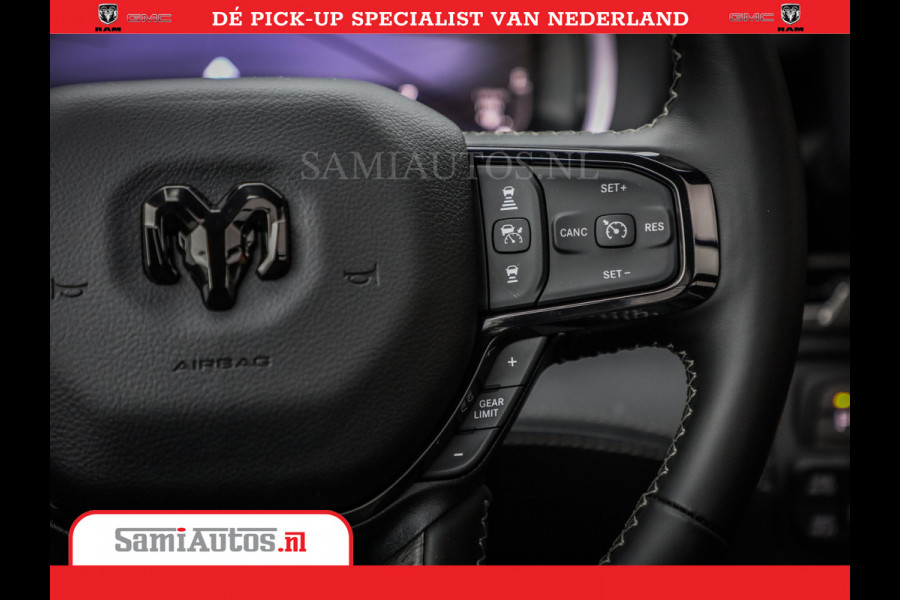 Dodge Ram 1500 Limited Night High Output 540HP 706Nm | Massage + Full Option | De Meest Luxe en Volle Pick-Up in zijn Klasse | Comfortabele Dubbele Cabine met Royale 5 Zitplaatsen | BPM vrij | Nu Leverbaar uit Voorraad | Voorraad Nr 2355 - 5149