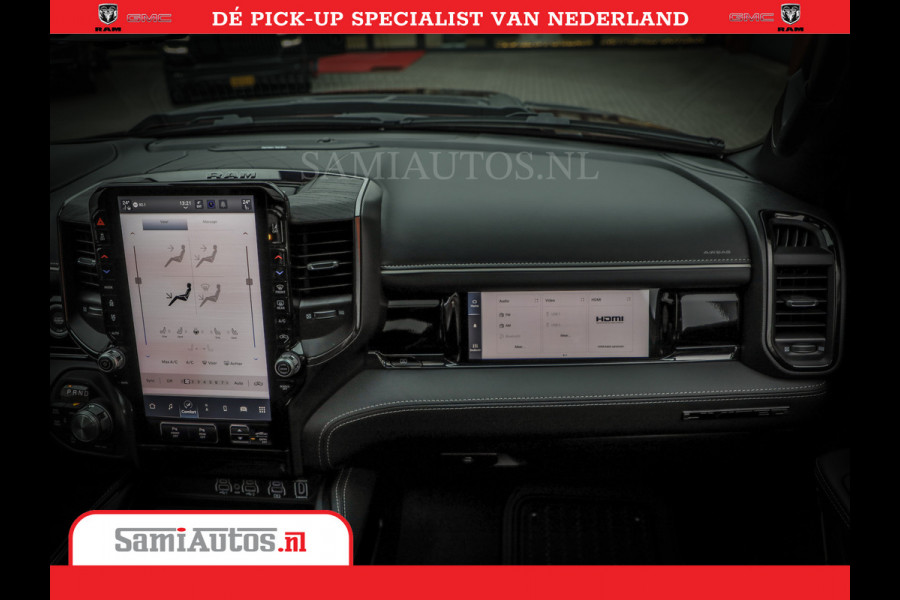 Dodge Ram 1500 Limited Night High Output 540HP 706Nm | Massage + Full Option | De Meest Luxe en Volle Pick-Up in zijn Klasse | Comfortabele Dubbele Cabine met Royale 5 Zitplaatsen | BPM vrij | Nu Leverbaar uit Voorraad | Voorraad Nr 2355 - 5149