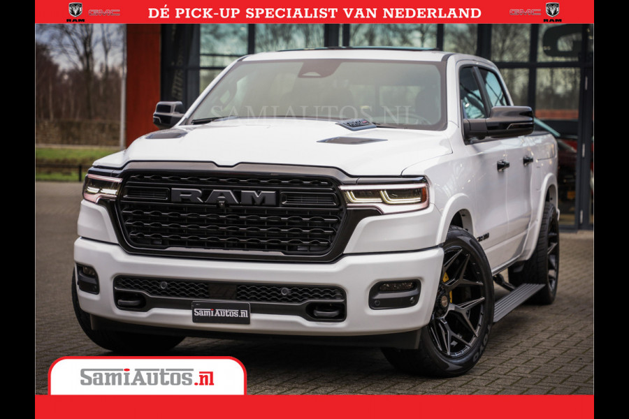 Dodge Ram 1500 1500 Limited Night High Output 540HP 706Nm | Massage + Full Option | De Meest Luxe en Volle Pick-Up in zijn Klasse | Comfortabele Dubbele Cabine met Royale 5 Zitplaatsen | BPM vrij | Nu Leverbaar uit Voorraad | Voorraad Nr 2351 - 7478