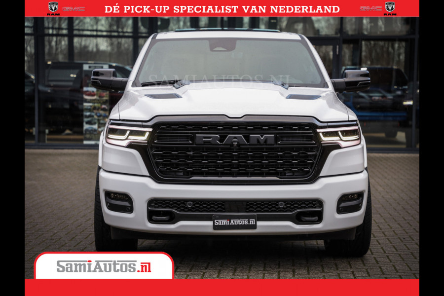 Dodge Ram 1500 1500 Limited Night High Output 540HP 706Nm | Massage + Full Option | De Meest Luxe en Volle Pick-Up in zijn Klasse | Comfortabele Dubbele Cabine met Royale 5 Zitplaatsen | BPM vrij | Nu Leverbaar uit Voorraad | Voorraad Nr 2351 - 7478