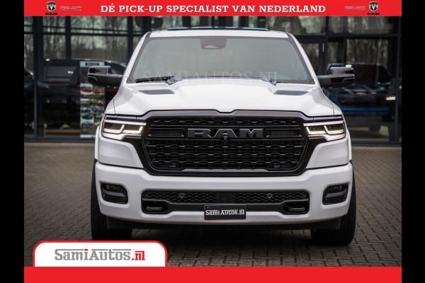Dodge Ram 1500 1500 Limited Night High Output 540HP 706Nm | Massage + Full Option | De Meest Luxe en Volle Pick-Up in zijn Klasse | Comfortabele Dubbele Cabine met Royale 5 Zitplaatsen | BPM vrij | Nu Leverbaar uit Voorraad | Voorraad Nr 2351 - 7478