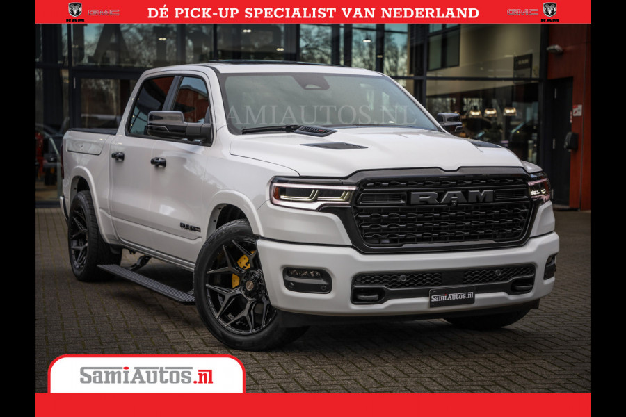 Dodge Ram 1500 1500 Limited Night High Output 540HP 706Nm | Massage + Full Option | De Meest Luxe en Volle Pick-Up in zijn Klasse | Comfortabele Dubbele Cabine met Royale 5 Zitplaatsen | BPM vrij | Nu Leverbaar uit Voorraad | Voorraad Nr 2351 - 7478