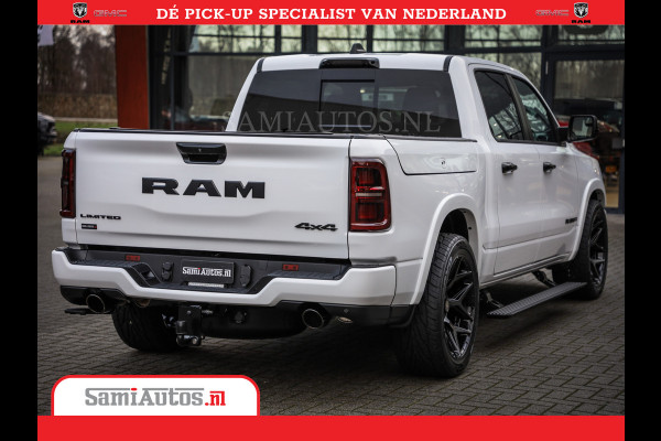 Dodge Ram 1500 1500 Limited Night High Output 540HP 706Nm | Massage + Full Option | De Meest Luxe en Volle Pick-Up in zijn Klasse | Comfortabele Dubbele Cabine met Royale 5 Zitplaatsen | BPM vrij | Nu Leverbaar uit Voorraad | Voorraad Nr 2351 - 7478