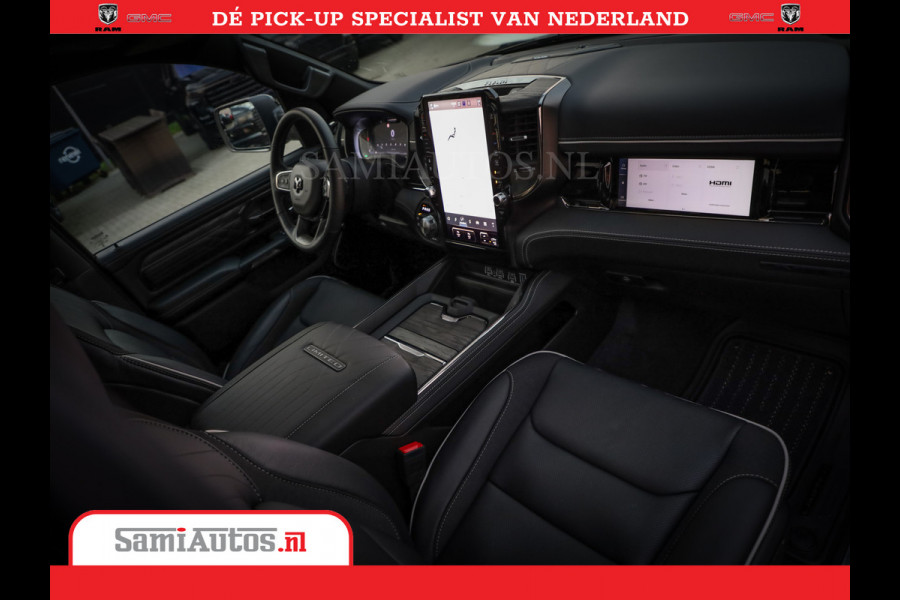 Dodge Ram 1500 1500 Limited Night High Output 540HP 706Nm | Massage + Full Option | De Meest Luxe en Volle Pick-Up in zijn Klasse | Comfortabele Dubbele Cabine met Royale 5 Zitplaatsen | BPM vrij | Nu Leverbaar uit Voorraad | Voorraad Nr 2351 - 7478