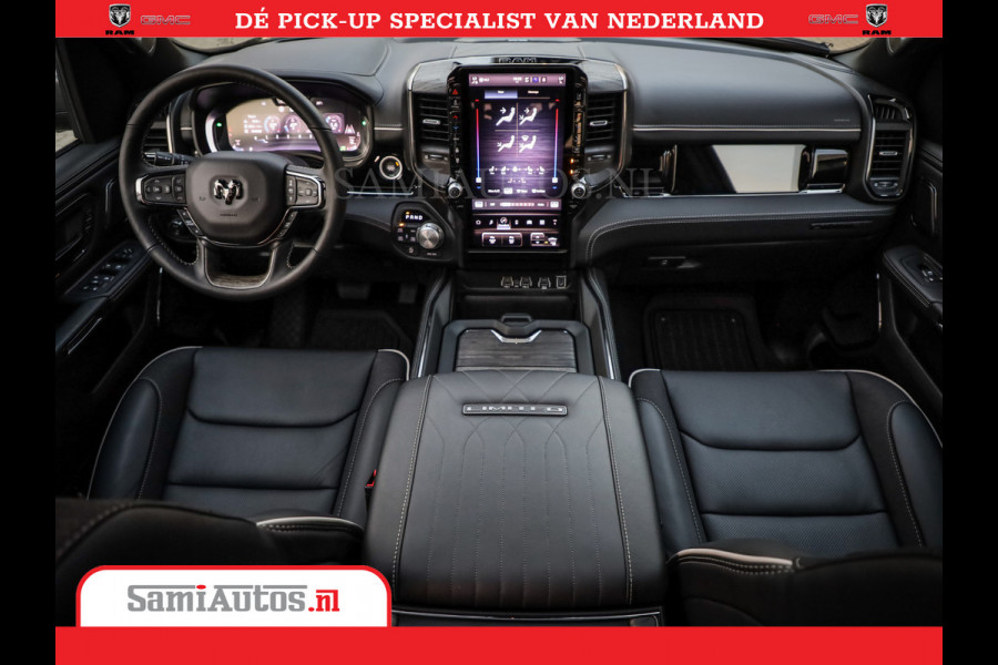 Dodge Ram 1500 1500 Limited Night High Output 540HP 706Nm | Massage + Full Option | De Meest Luxe en Volle Pick-Up in zijn Klasse | Comfortabele Dubbele Cabine met Royale 5 Zitplaatsen | BPM vrij | Nu Leverbaar uit Voorraad | Voorraad Nr 2351 - 7478