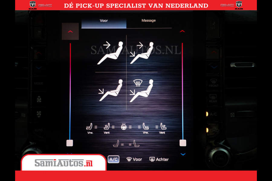 Dodge Ram 1500 1500 Limited Night High Output 540HP 706Nm | Massage + Full Option | De Meest Luxe en Volle Pick-Up in zijn Klasse | Comfortabele Dubbele Cabine met Royale 5 Zitplaatsen | BPM vrij | Nu Leverbaar uit Voorraad | Voorraad Nr 2351 - 7478