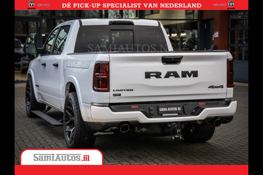 Dodge Ram 1500 1500 Limited Night High Output 540HP 706Nm | Massage + Full Option | De Meest Luxe en Volle Pick-Up in zijn Klasse | Comfortabele Dubbele Cabine met Royale 5 Zitplaatsen | BPM vrij | Nu Leverbaar uit Voorraad | Voorraad Nr 2351 - 7478