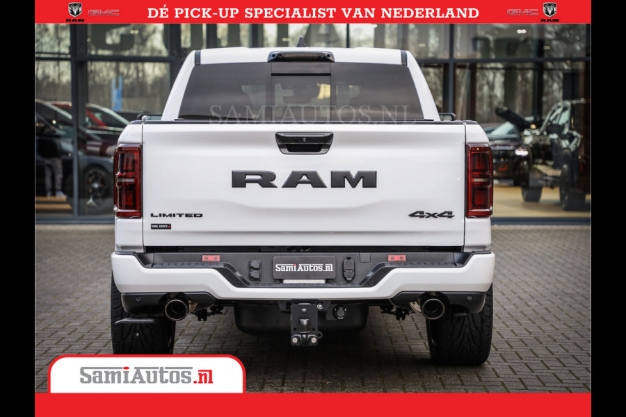 Dodge Ram 1500 1500 Limited Night High Output 540HP 706Nm | Massage + Full Option | De Meest Luxe en Volle Pick-Up in zijn Klasse | Comfortabele Dubbele Cabine met Royale 5 Zitplaatsen | BPM vrij | Nu Leverbaar uit Voorraad | Voorraad Nr 2351 - 7478
