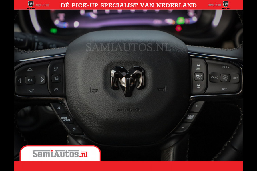 Dodge Ram 1500 1500 Limited Night High Output 540HP 706Nm | Massage + Full Option | De Meest Luxe en Volle Pick-Up in zijn Klasse | Comfortabele Dubbele Cabine met Royale 5 Zitplaatsen | BPM vrij | Nu Leverbaar uit Voorraad | Voorraad Nr 2351 - 7478