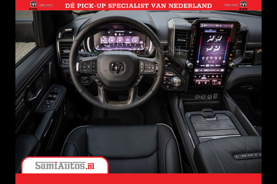 Dodge Ram 1500 1500 Limited Night High Output 540HP 706Nm | Massage + Full Option | De Meest Luxe en Volle Pick-Up in zijn Klasse | Comfortabele Dubbele Cabine met Royale 5 Zitplaatsen | BPM vrij | Nu Leverbaar uit Voorraad | Voorraad Nr 2351 - 7478
