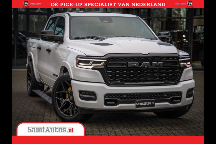 Dodge Ram 1500 1500 Limited Night High Output 540HP 706Nm | Massage + Full Option | De Meest Luxe en Volle Pick-Up in zijn Klasse | Comfortabele Dubbele Cabine met Royale 5 Zitplaatsen | BPM vrij | Nu Leverbaar uit Voorraad | Voorraad Nr 2351 - 7478
