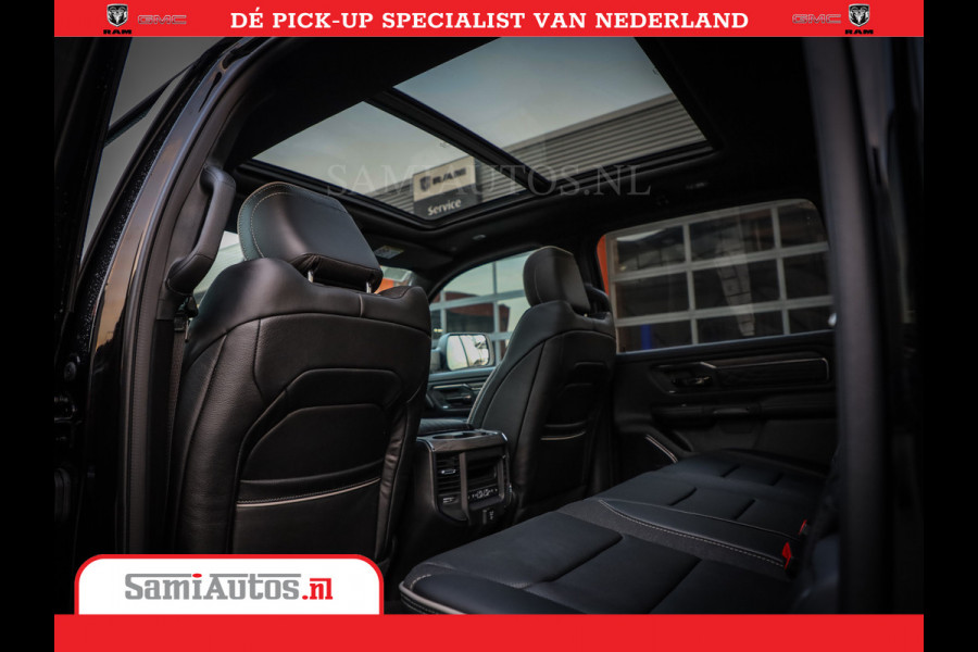 Dodge Ram 1500 1500 Limited Night High Output 540HP 706Nm | Massage + Full Option | De Meest Luxe en Volle Pick-Up in zijn Klasse | Comfortabele Dubbele Cabine met Royale 5 Zitplaatsen | BPM vrij | Nu Leverbaar uit Voorraad | Voorraad Nr 2351 - 7478