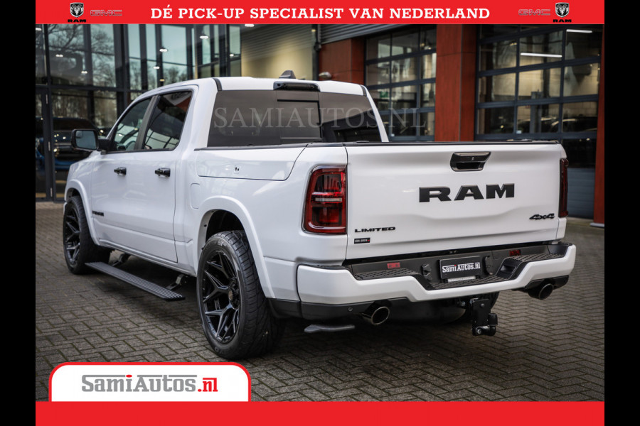 Dodge Ram 1500 1500 Limited Night High Output 540HP 706Nm | Massage + Full Option | De Meest Luxe en Volle Pick-Up in zijn Klasse | Comfortabele Dubbele Cabine met Royale 5 Zitplaatsen | BPM vrij | Nu Leverbaar uit Voorraad | Voorraad Nr 2351 - 7478