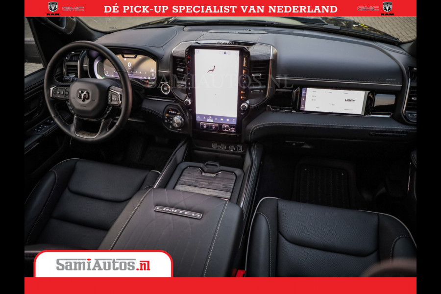 Dodge Ram 1500 1500 Limited Night High Output 540HP 706Nm | Massage + Full Option | De Meest Luxe en Volle Pick-Up in zijn Klasse | Comfortabele Dubbele Cabine met Royale 5 Zitplaatsen | BPM vrij | Nu Leverbaar uit Voorraad | Voorraad Nr 2351 - 7478