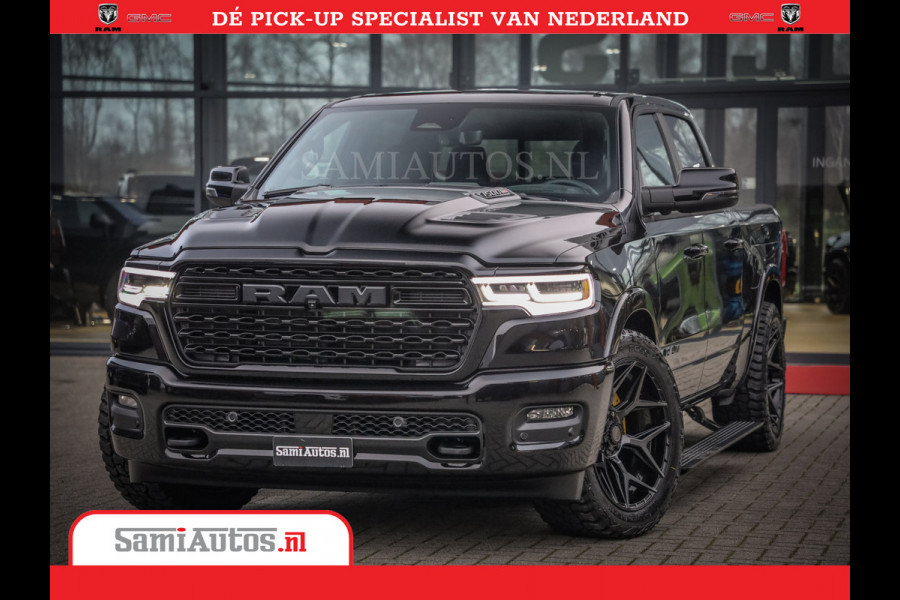 Dodge Ram 1500 Limited Night High Output 540HP 706Nm | Massage + Full Option | De Meest Luxe en Volle Pick-Up in zijn Klasse | Comfortabele Dubbele Cabine met Royale 5 Zitplaatsen | BPM vrij | Nu Leverbaar uit Voorraad | Voorraad Nr 2356 - 0990