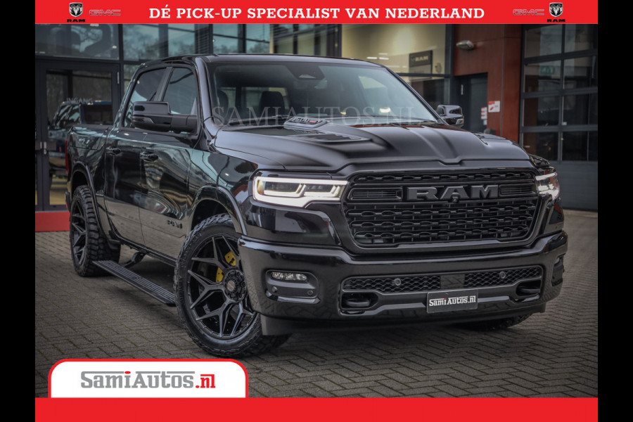 Dodge Ram 1500 Limited Night High Output 540HP 706Nm | Massage + Full Option | De Meest Luxe en Volle Pick-Up in zijn Klasse | Comfortabele Dubbele Cabine met Royale 5 Zitplaatsen | BPM vrij | Nu Leverbaar uit Voorraad | Voorraad Nr 2356 - 0990