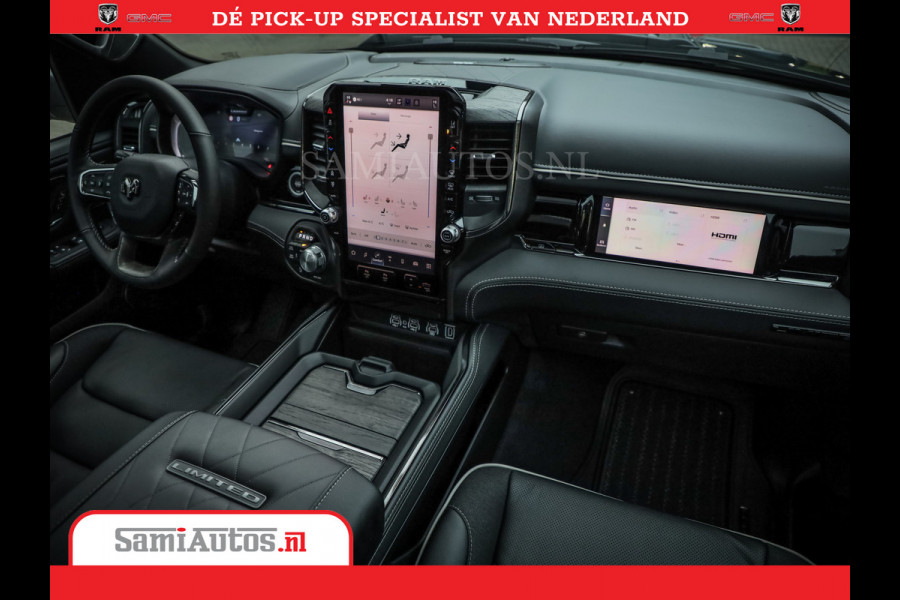 Dodge Ram 1500 Limited Night High Output 540HP 706Nm | Massage + Full Option | De Meest Luxe en Volle Pick-Up in zijn Klasse | Comfortabele Dubbele Cabine met Royale 5 Zitplaatsen | BPM vrij | Nu Leverbaar uit Voorraad | Voorraad Nr 2356 - 0990