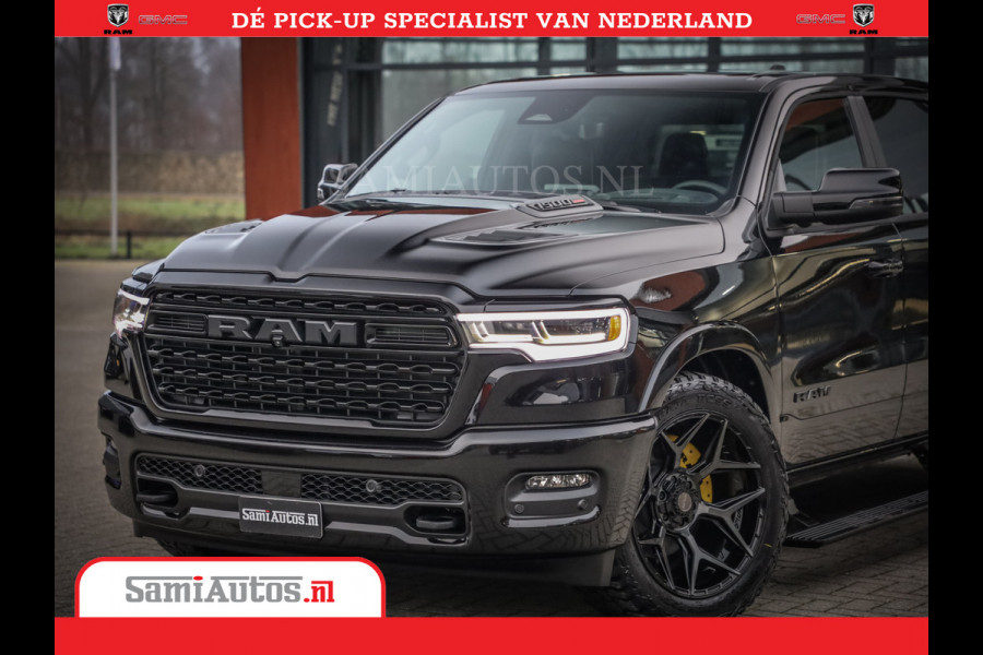 Dodge Ram 1500 Limited Night High Output 540HP 706Nm | Massage + Full Option | De Meest Luxe en Volle Pick-Up in zijn Klasse | Comfortabele Dubbele Cabine met Royale 5 Zitplaatsen | BPM vrij | Nu Leverbaar uit Voorraad | Voorraad Nr 2356 - 0990
