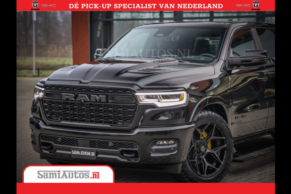 Dodge Ram 1500 Limited Night High Output 540HP 706Nm | Massage + Full Option | De Meest Luxe en Volle Pick-Up in zijn Klasse | Comfortabele Dubbele Cabine met Royale 5 Zitplaatsen | BPM vrij | Nu Leverbaar uit Voorraad | Voorraad Nr 2356 - 0990