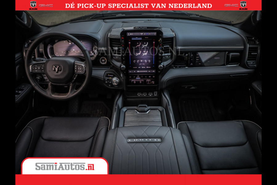 Dodge Ram 1500 Limited Night High Output 540HP 706Nm | Massage + Full Option | De Meest Luxe en Volle Pick-Up in zijn Klasse | Comfortabele Dubbele Cabine met Royale 5 Zitplaatsen | BPM vrij | Nu Leverbaar uit Voorraad | Voorraad Nr 2356 - 0990
