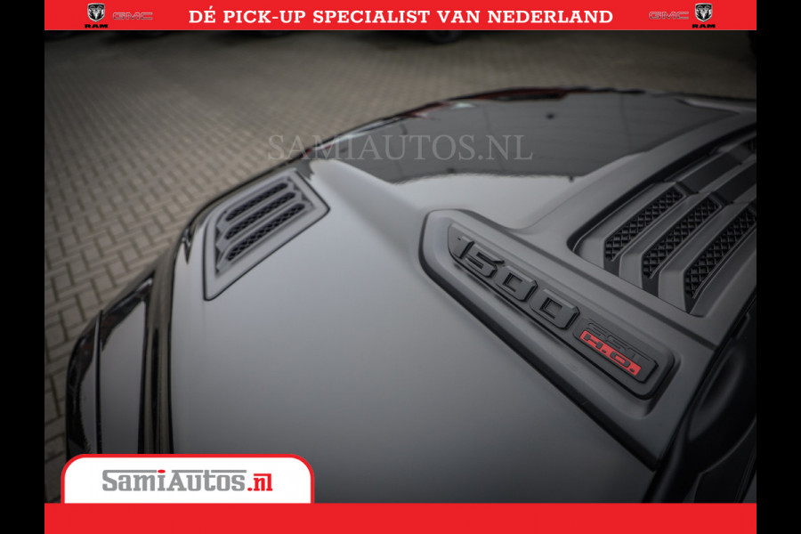 Dodge Ram 1500 Limited Night High Output 540HP 706Nm | Massage + Full Option | De Meest Luxe en Volle Pick-Up in zijn Klasse | Comfortabele Dubbele Cabine met Royale 5 Zitplaatsen | BPM vrij | Nu Leverbaar uit Voorraad | Voorraad Nr 2356 - 0990