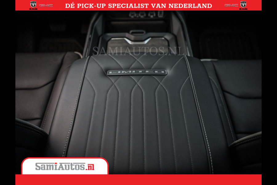 Dodge Ram 1500 Limited Night High Output 540HP 706Nm | Massage + Full Option | De Meest Luxe en Volle Pick-Up in zijn Klasse | Comfortabele Dubbele Cabine met Royale 5 Zitplaatsen | BPM vrij | Nu Leverbaar uit Voorraad | Voorraad Nr 2356 - 0990