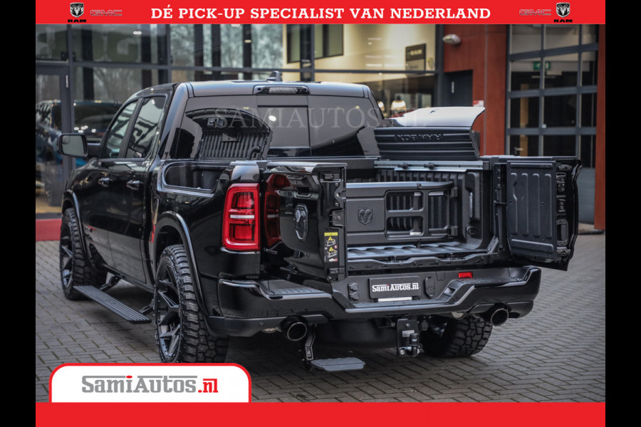 Dodge Ram 1500 Limited Night High Output 540HP 706Nm | Massage + Full Option | De Meest Luxe en Volle Pick-Up in zijn Klasse | Comfortabele Dubbele Cabine met Royale 5 Zitplaatsen | BPM vrij | Nu Leverbaar uit Voorraad | Voorraad Nr 2356 - 0990
