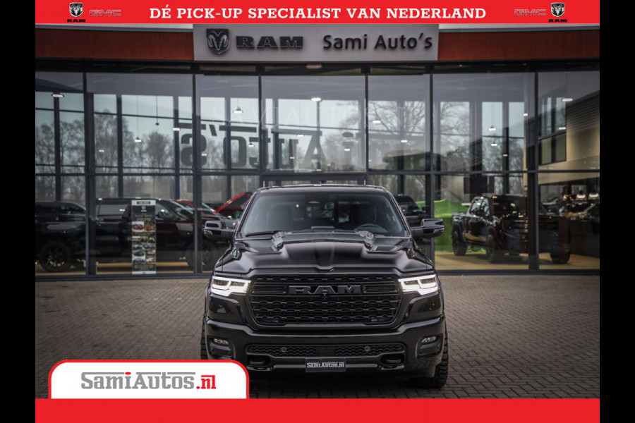 Dodge Ram 1500 Limited Night High Output 540HP 706Nm | Massage + Full Option | De Meest Luxe en Volle Pick-Up in zijn Klasse | Comfortabele Dubbele Cabine met Royale 5 Zitplaatsen | BPM vrij | Nu Leverbaar uit Voorraad | Voorraad Nr 2356 - 0990